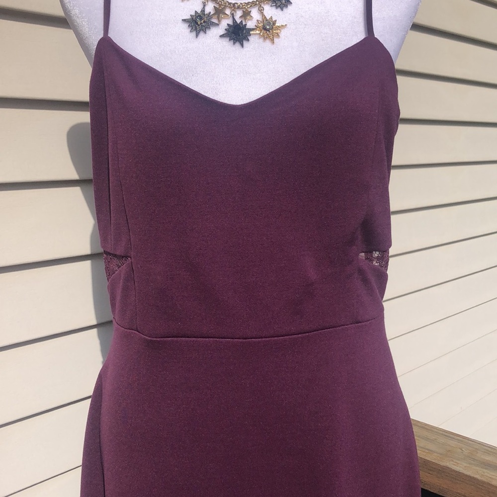Burgundy Ponte Knit Sheath by Express - Picture 8 of 15